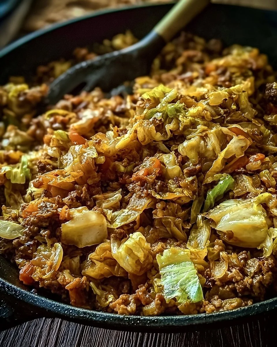 Ground Beef and Cabbage Skillet Recipe