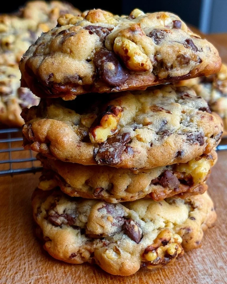 Authentic chocolate chip walnut cookies from Levain Bakery on a cooling rack