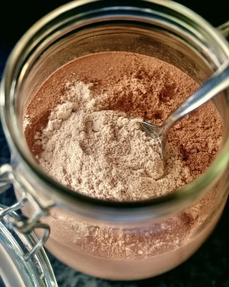Homemade hot chocolate mix ingredients in a bowl, ready to prepare delicious drinks