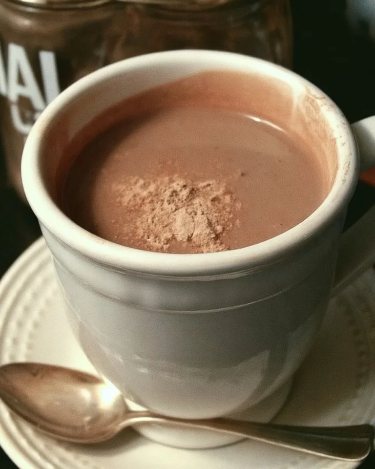 Delicious homemade hot chocolate mix in a cozy mug with whipped cream