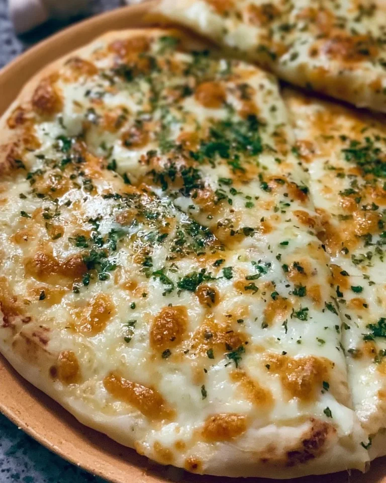 Delicious cheesy garlic tortilla served on a plate