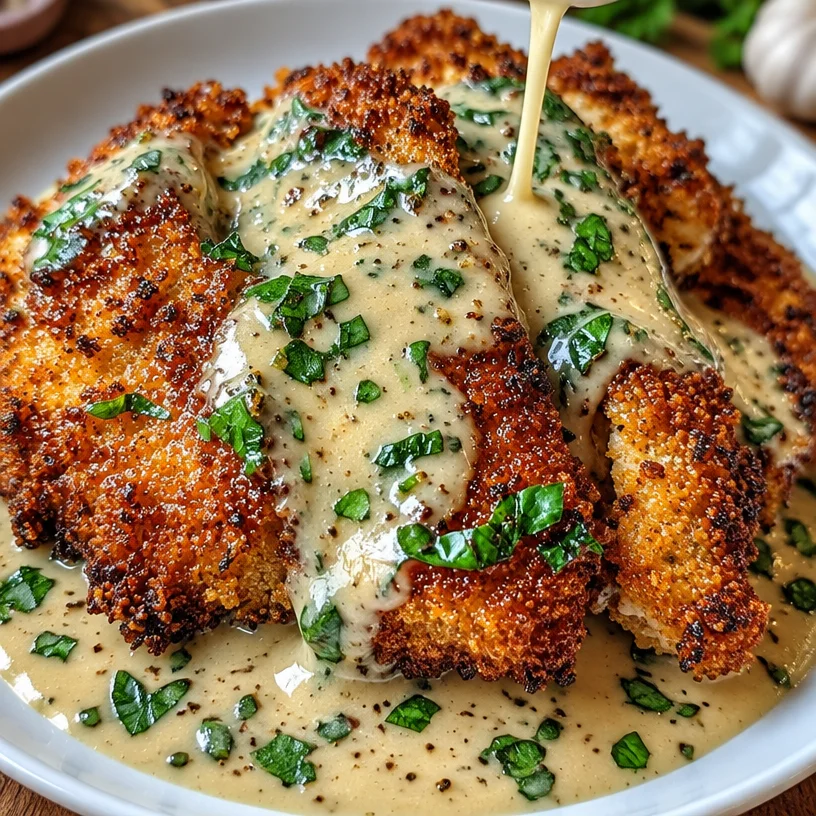 Best-Ever Crispy Parmesan Chicken with Rich Garlic Sauce