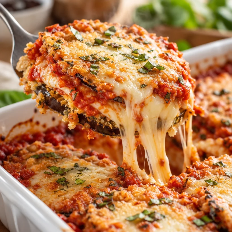 Best-Ever Easy Baked Eggplant Parmesan Recipe