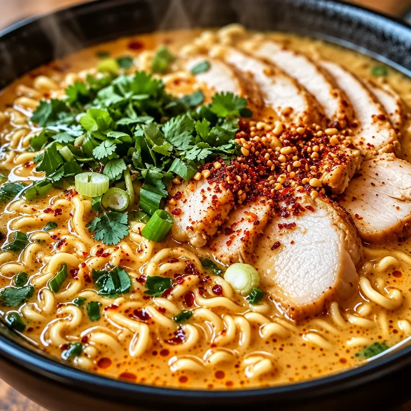 Cozy Creamy Garlic Chicken Ramen