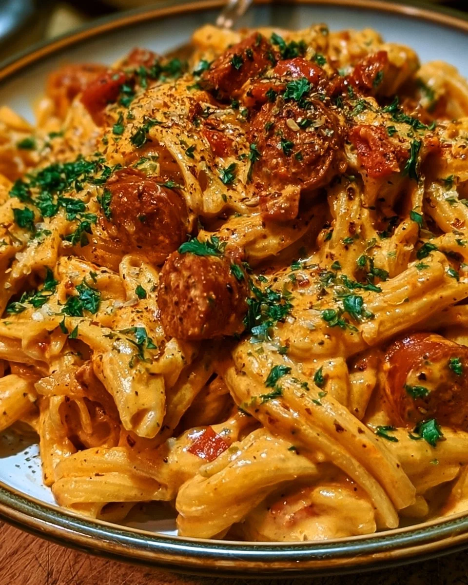 Creamy Cajun Sausage Pasta