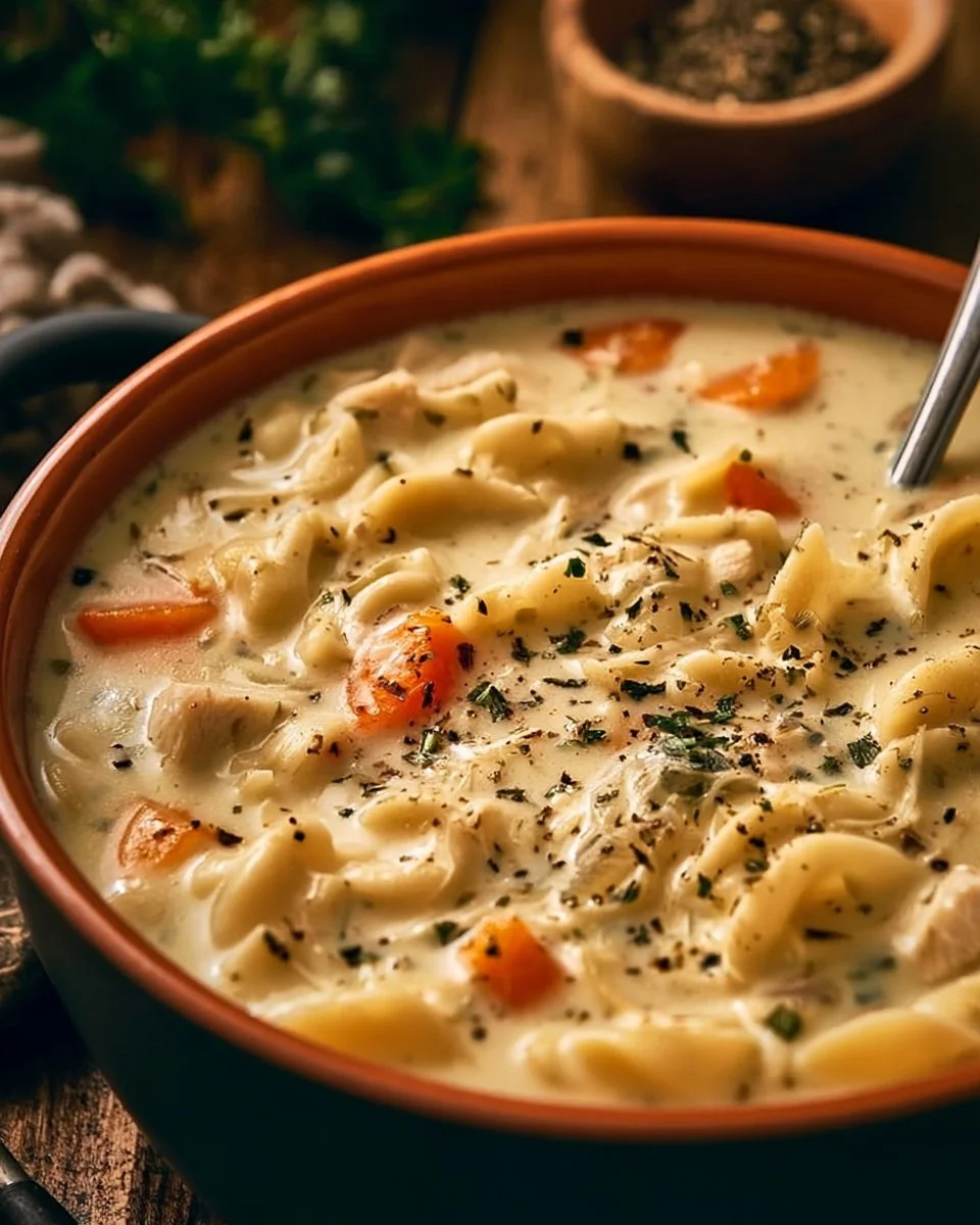 Creamy Chicken Noodle Soup Recipe