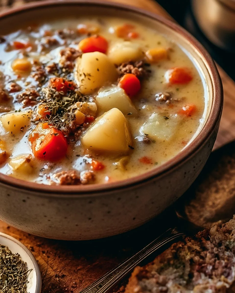 Creamy Potato-Hamburger Soup
