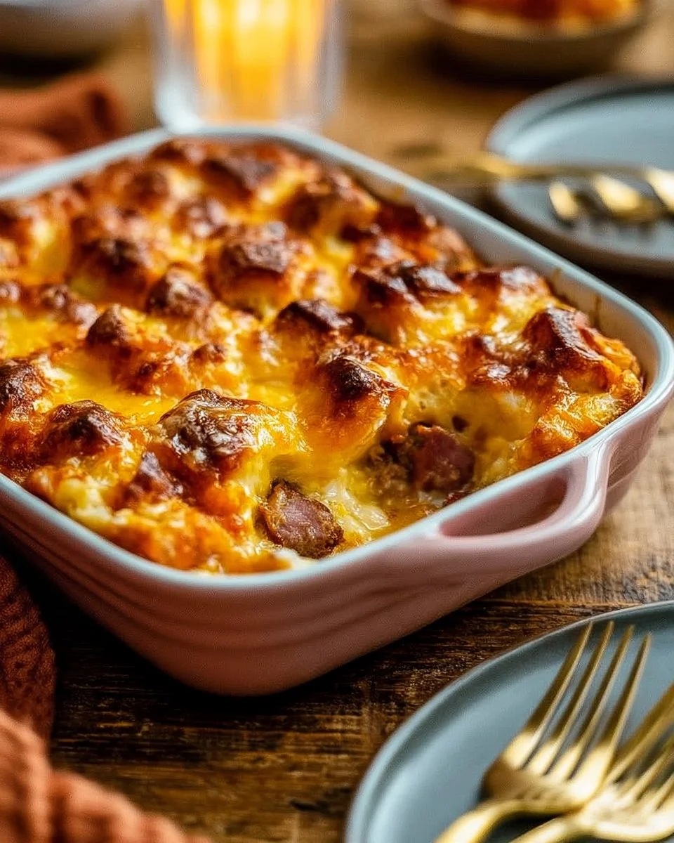 Crescent Roll Breakfast Casserole with Flaky Layers