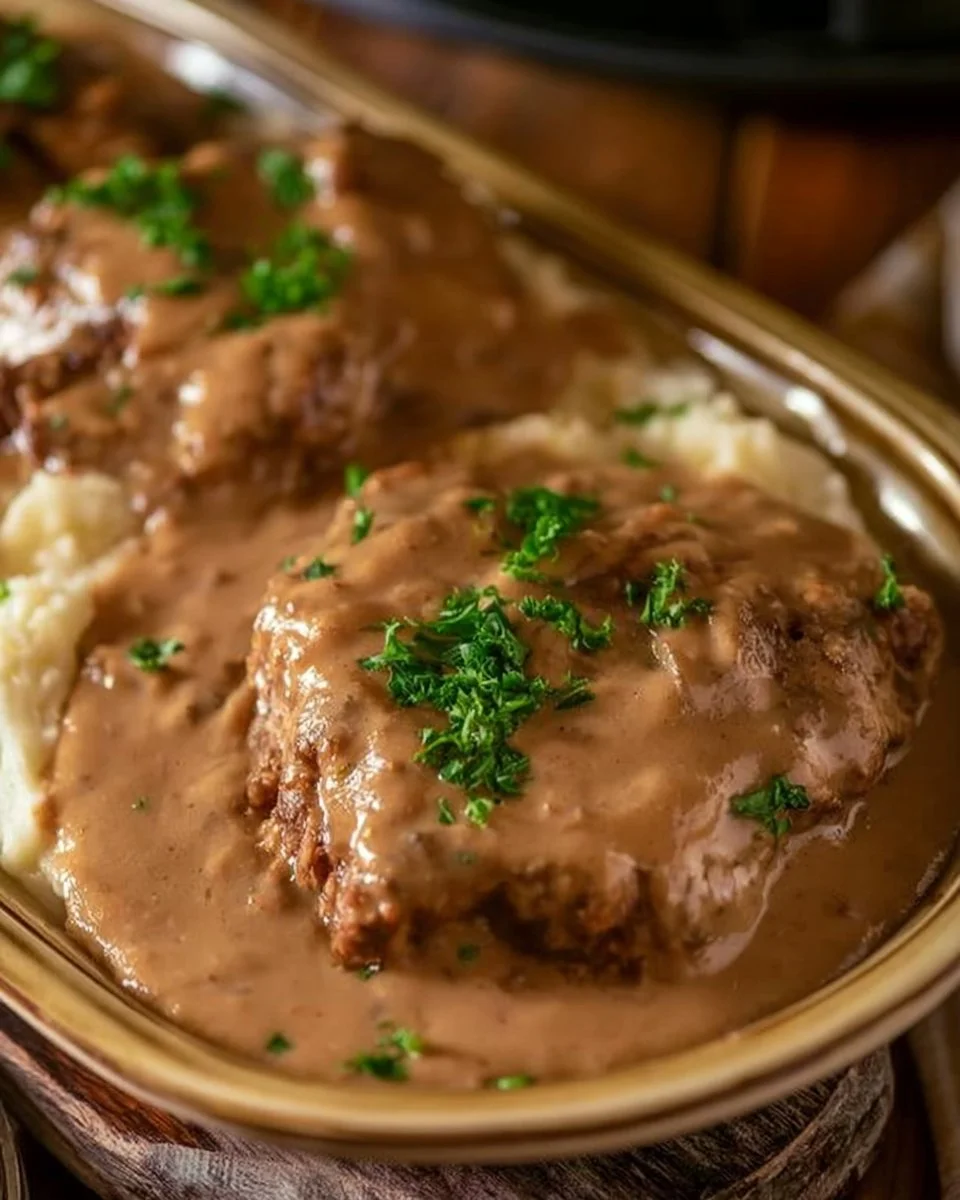 Crock Pot Cube Steak in Gravy