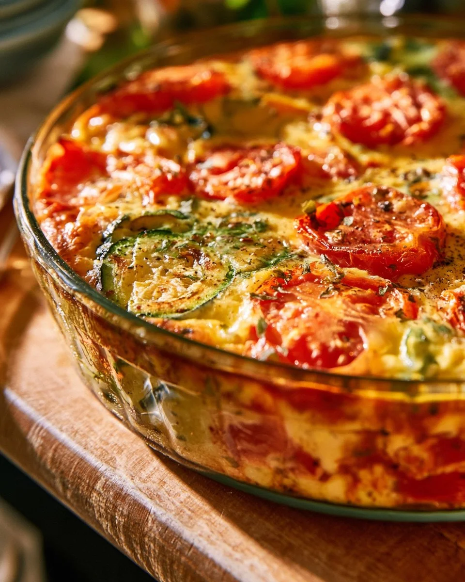 Crustless Zucchini Tomato Quiche