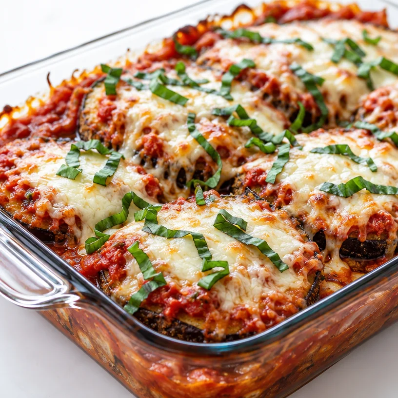 Delicious Easy Baked Eggplant Parmesan