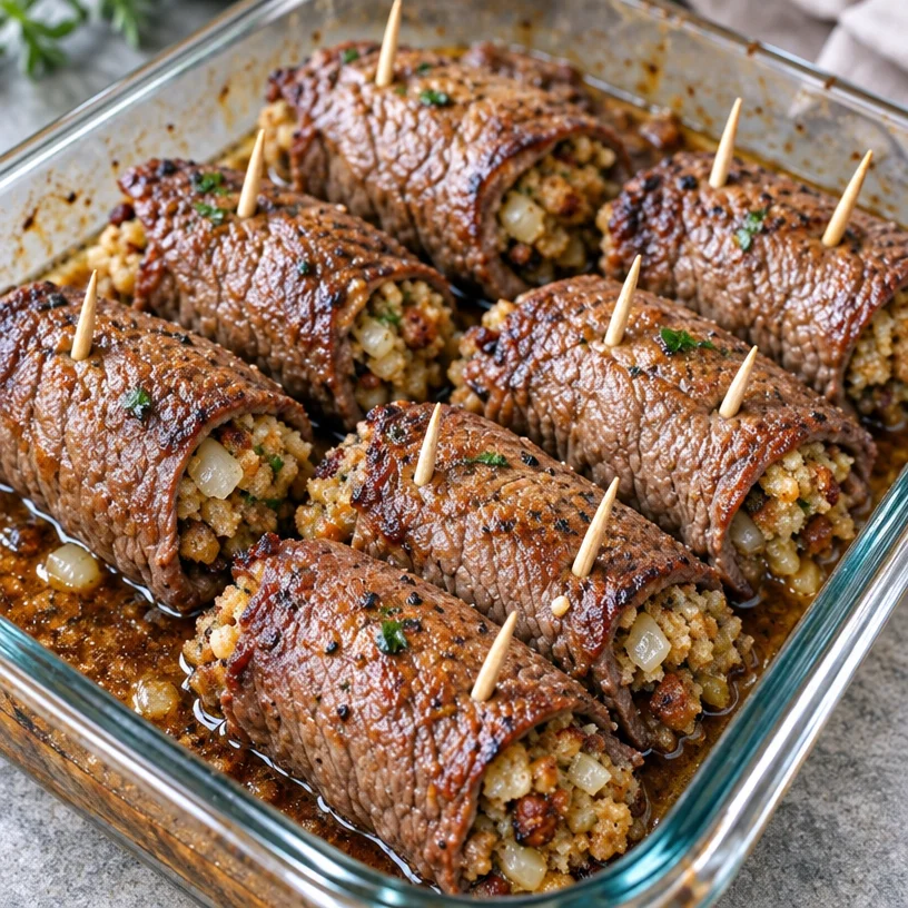 Delicious Easy Stuffed Roulade with Rice