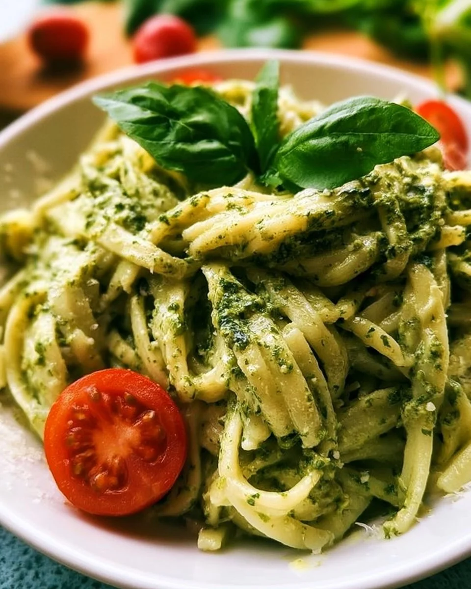 Easy Creamy Pesto Pasta