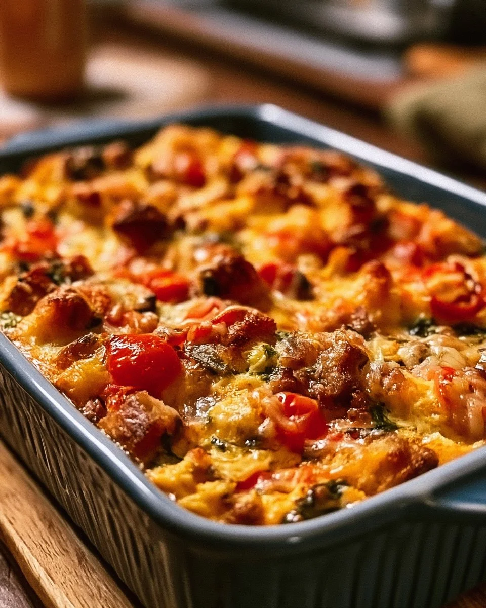 Easy Italian Bread and Egg Casserole
