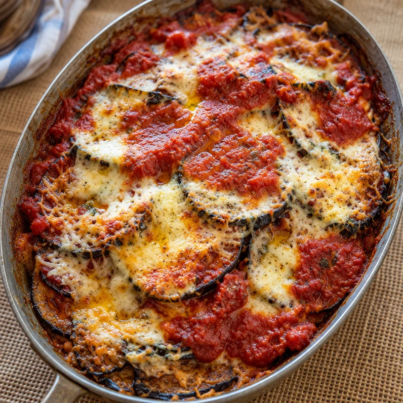 Easy Roasted Eggplant Parmesan Recipe