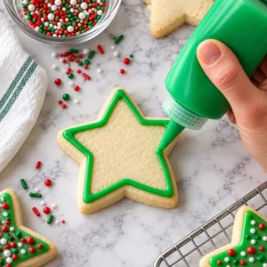 Easy sugar cookie icing recipe for delicious decorated cookies.