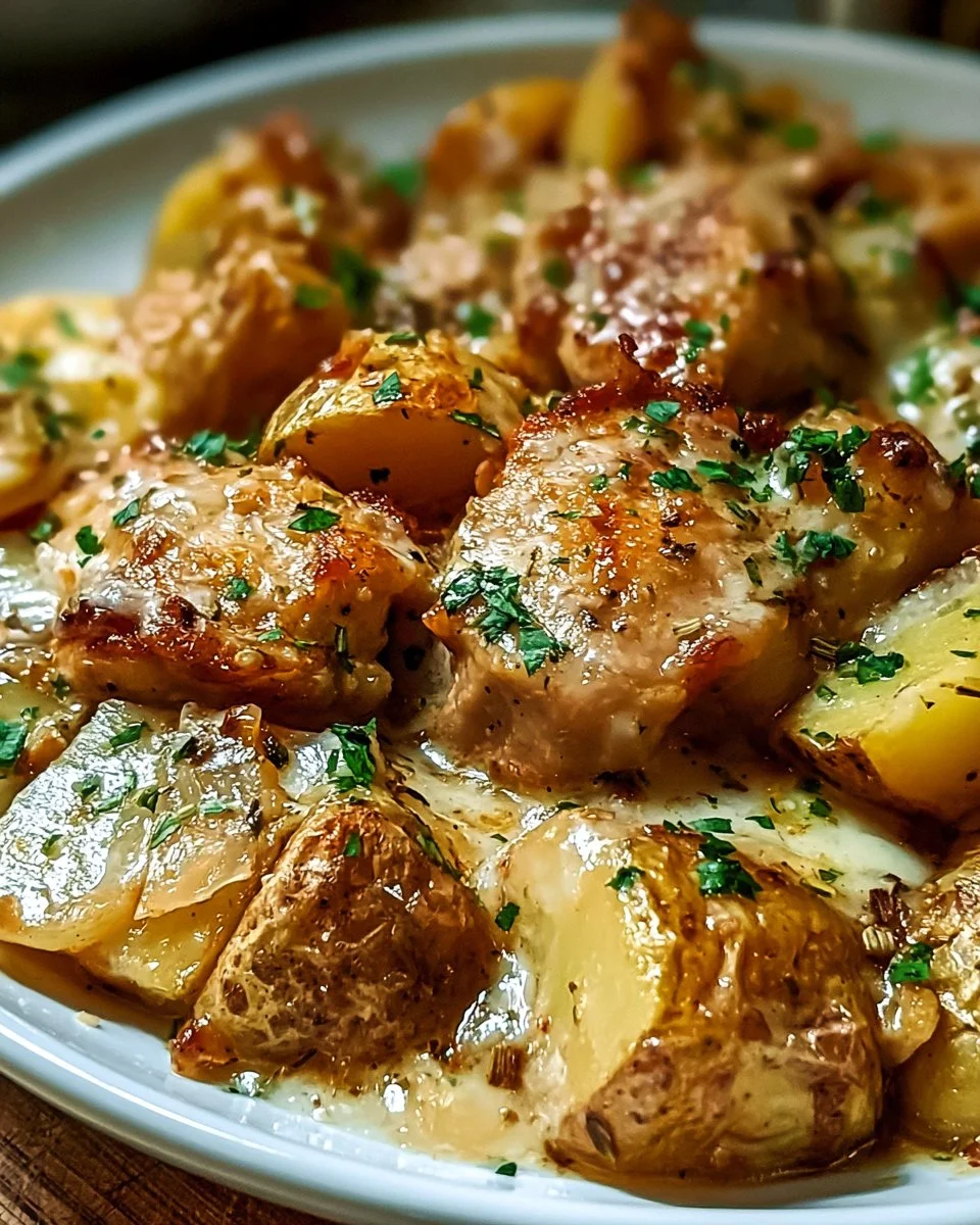 Garlic Parmesan Crockpot Chicken and Potatoes Recipe