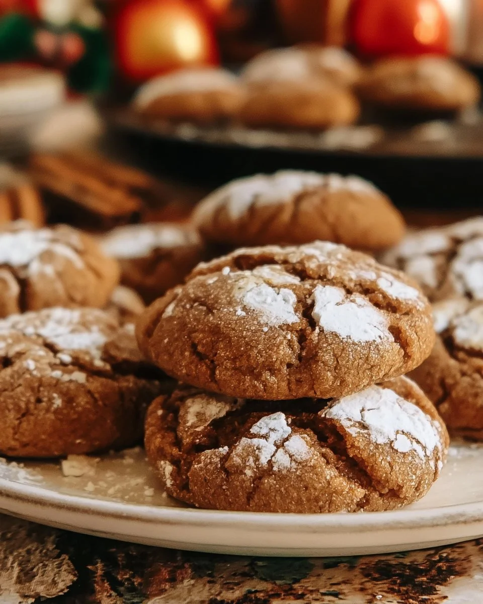 Gingerbread Crinkle Cookies