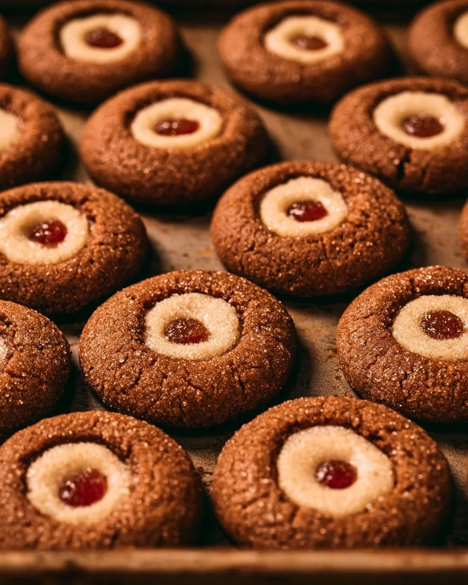 Gingerbread Thumbprint Cookies