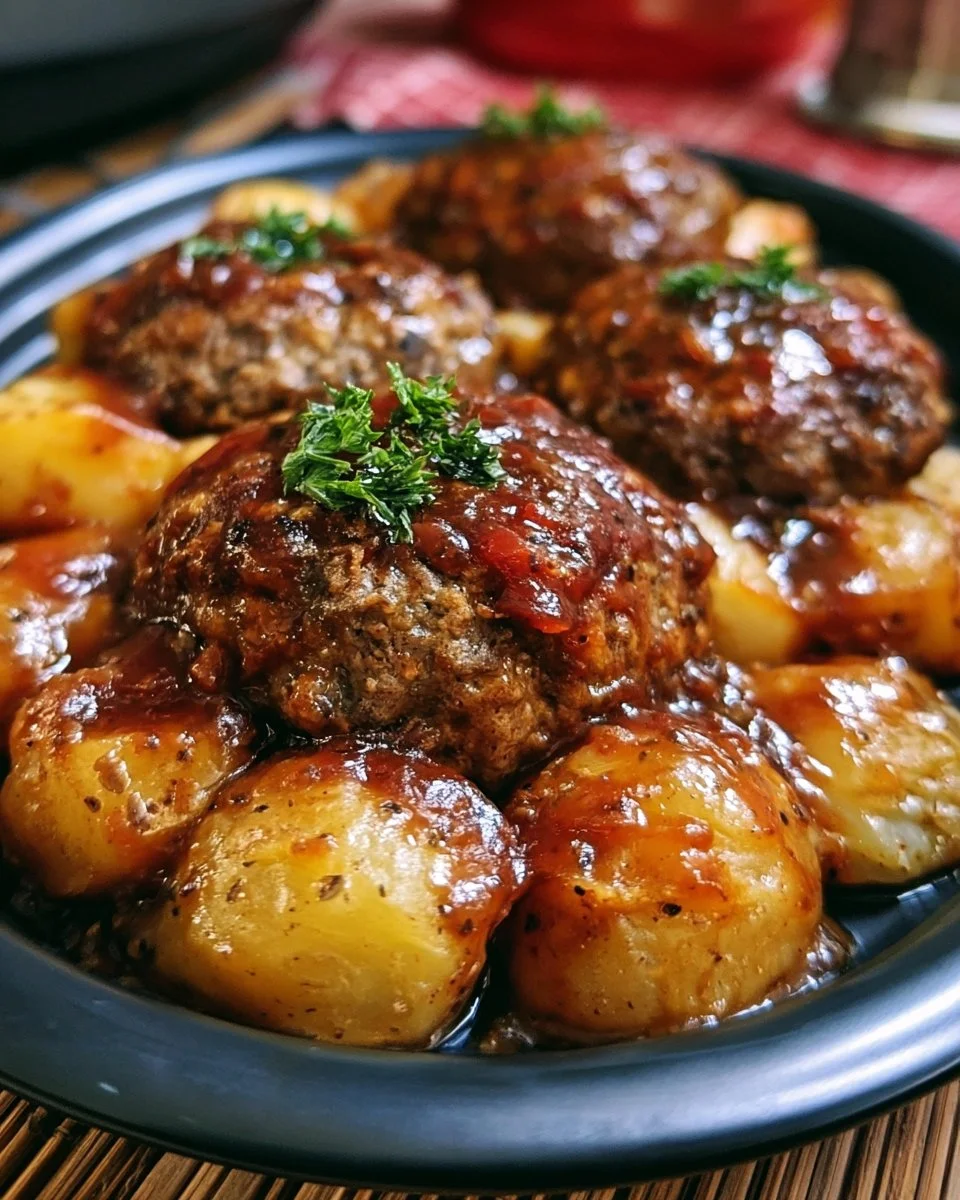 Mini Meatloaves with Potatoes