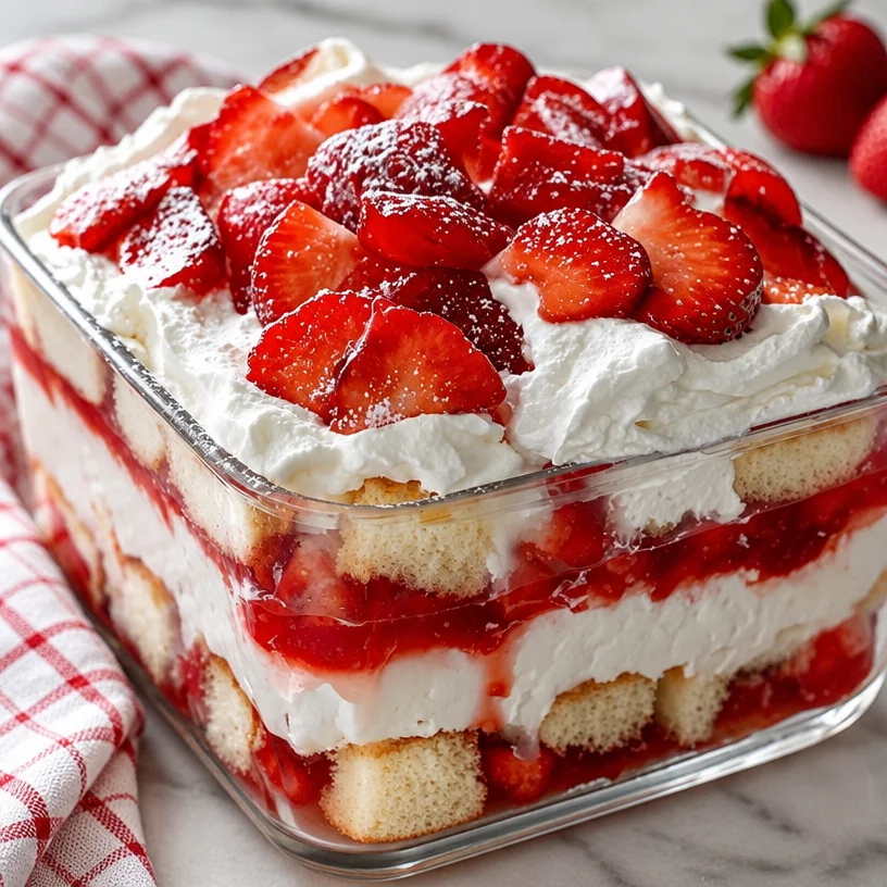 No-Bake Strawberry Shortcake Dessert Easy Delicious Summer Parties