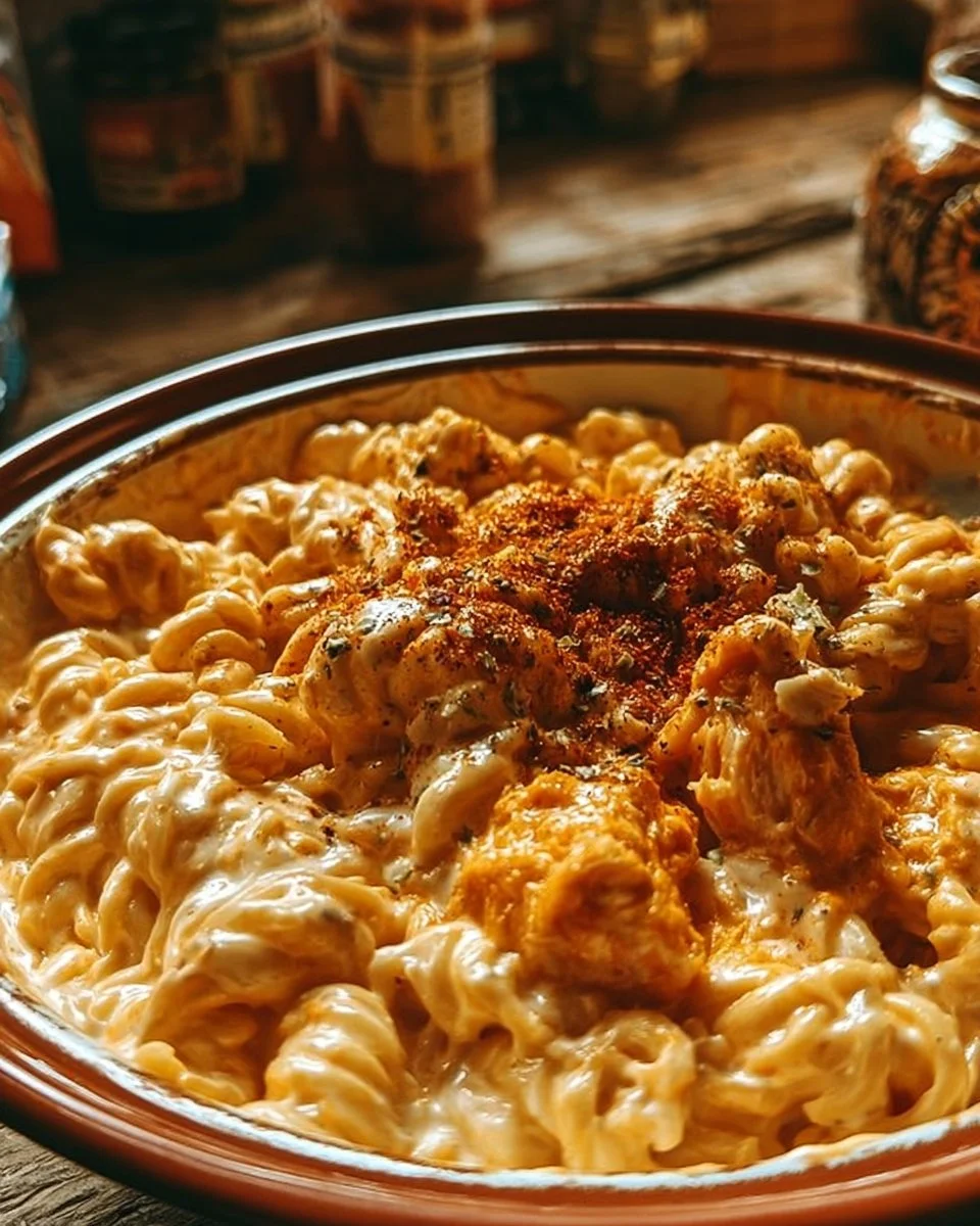 Spicy Creamy Buffalo Chicken Pasta