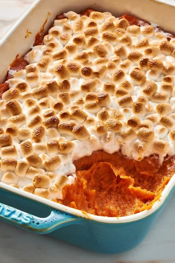 Sweet Potato Casserole with Marshmallow Topping