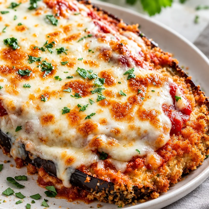 Ultimate Crispy Baked Eggplant Parmesan