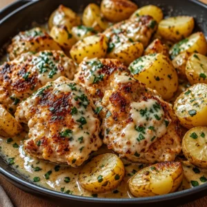 Easy chicken and potatoes dish for a quick dinner recipe