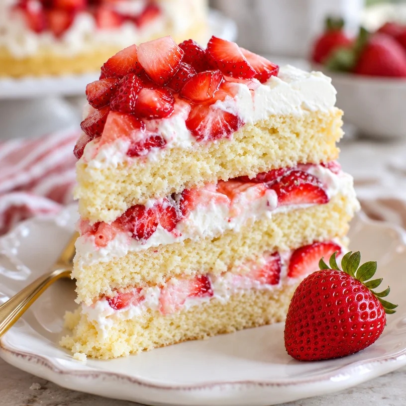 Ultimate Strawberry Shortcake Cake Recipe